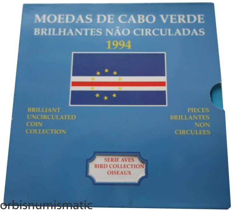 Read more about the article CAPE VERDE 1994 VERY RARE BU OFFICIAL MINT SET WITH 6 COINS BIRD SERIES – NEW