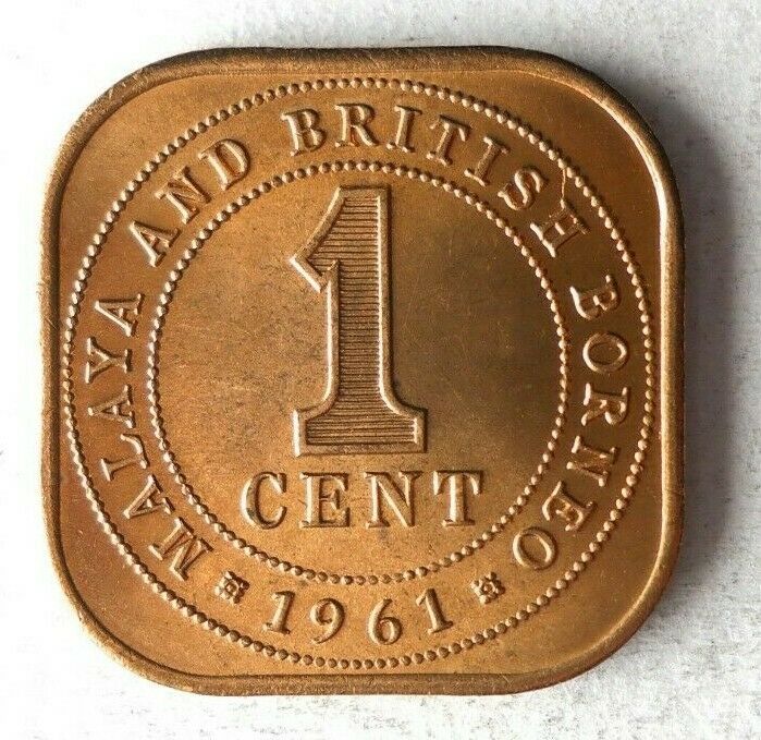 Read more about the article 1961 MALAYA and BRITISH BORNEO CENT- AU/UNC – Exotic Coin – Free Ship – Bin #LC 46