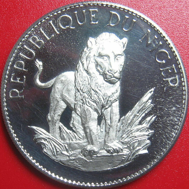 Read more about the article 1968 NIGER 10 FRANCS SILVER PROOF LION RARE AFRICAN COIN SCARCE MINT=1 000 COINS