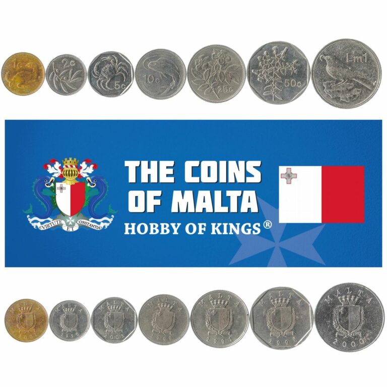 Read more about the article SET OF 7 COINS FROM MALTA. 1 CENT – 1 LIRA 1991-2007. MEDITERRANEAN ISLAND MONEY