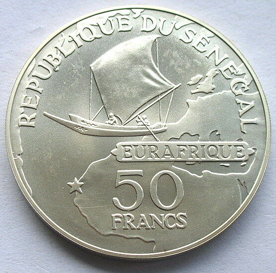 Read more about the article Senegal 1975 Eurafrique 50 Francs Silver Coin UNC