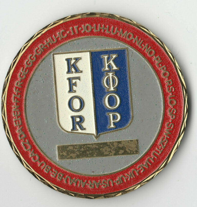 Read more about the article KFOR Operation JointGuardian Kosovo Challenge Coin 2″DIA BX9