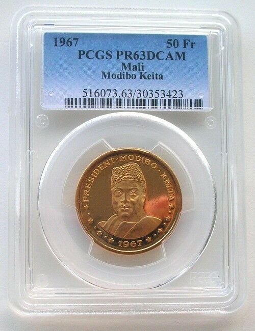 Read more about the article Mali 1967 Independence PCGS 50 Francs Gold Coin Rare