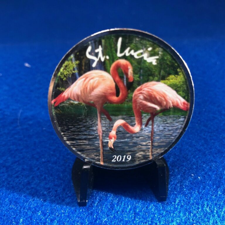 Read more about the article 10Z.999 SILVER ST.LUCIA”FLAMINGO”$2 LEGAL TENDER-BEAUTIFULL COIN CAP INCLUDED