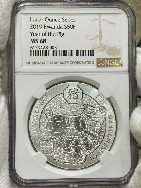 Read more about the article 2019 Rwanda Lunar Year of the Pig 1 oz 999 Silver Coin – NGC MS 68 LOC3