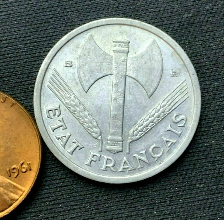 Read more about the article 1944 b France 1 Franc Coin AU   Aluminum   World Coin   #C093