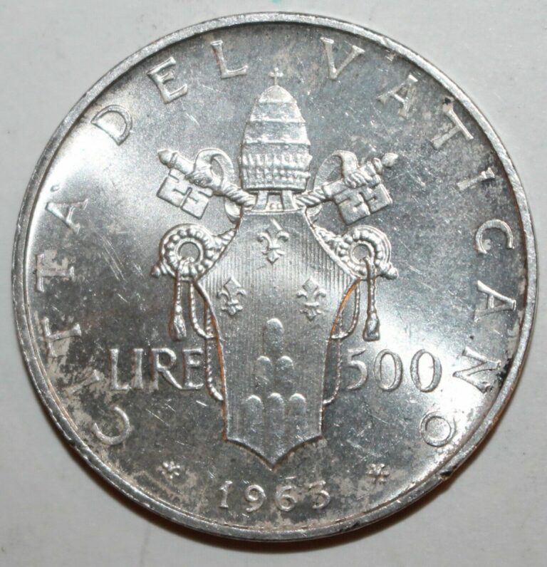 Read more about the article Vatican City 500 Lire Coin 1963 KM# 83.1 AN Pope Paul VI Silver 835 Five Hundred