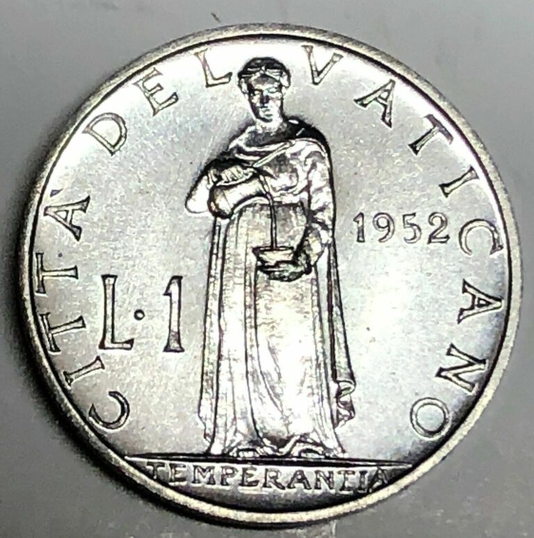 Read more about the article # C8316     VATICAN  CITY    COIN      ONE  LIRA  1952  Unc.