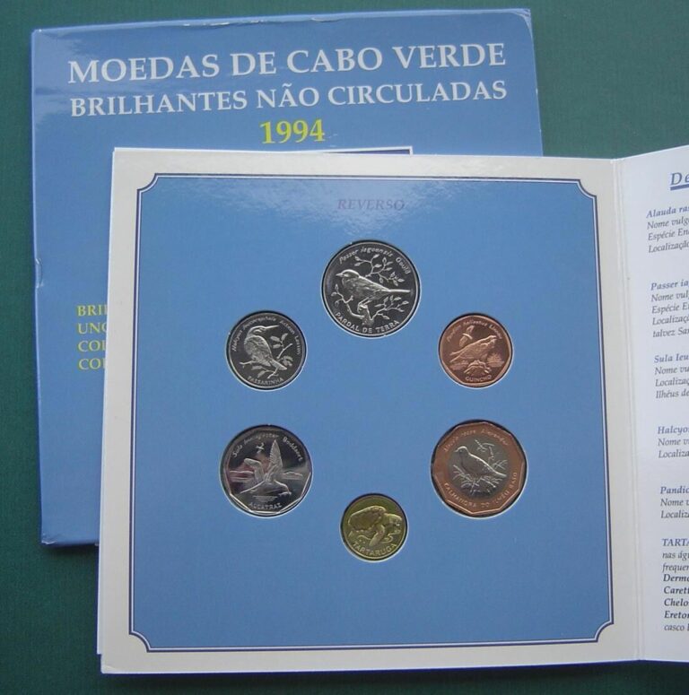 Read more about the article Cape Verde 1994 “Bird Fauna” Escudo – 100 Escudos 6 Coins Mint Set UNC