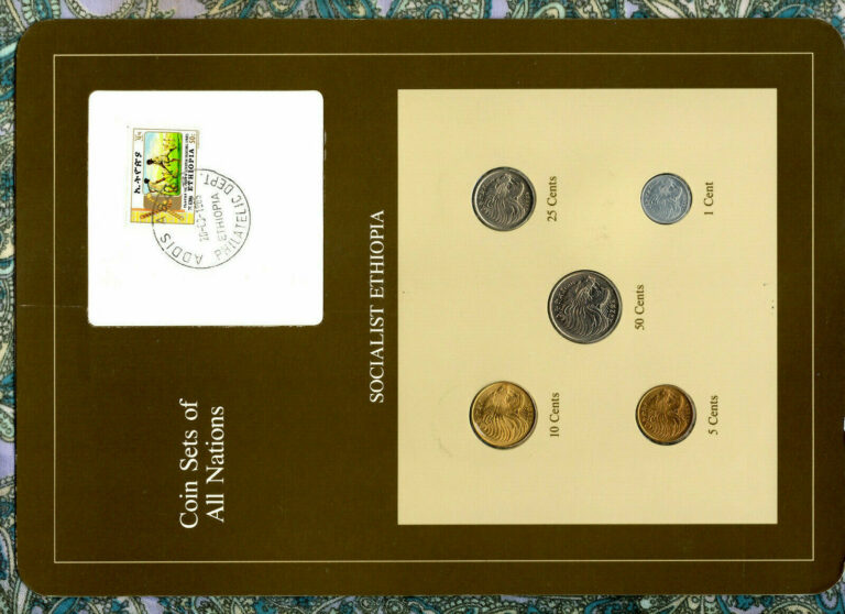 Read more about the article Coin Sets of All Nations Ethiopia 50 25 10 5 1 cent 1977 UNC British Mint