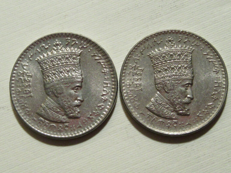 Read more about the article 1930/31 Ethiopia coin  25 Matonas  LION  Uncirculated beauty nice 2 COINS gp 14