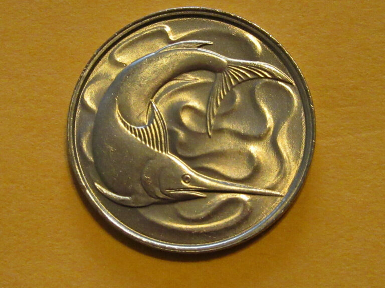 Read more about the article 1980 Singapore coin 20 cents   SWORDFISH   Uncirculated beauty animal fish nice
