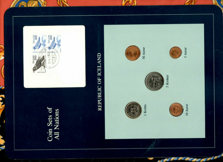 Read more about the article Coin Sets of All Nations Iceland w/c 1 5 krona 5 10 50 Aurar 1981 UNC 200+2-100