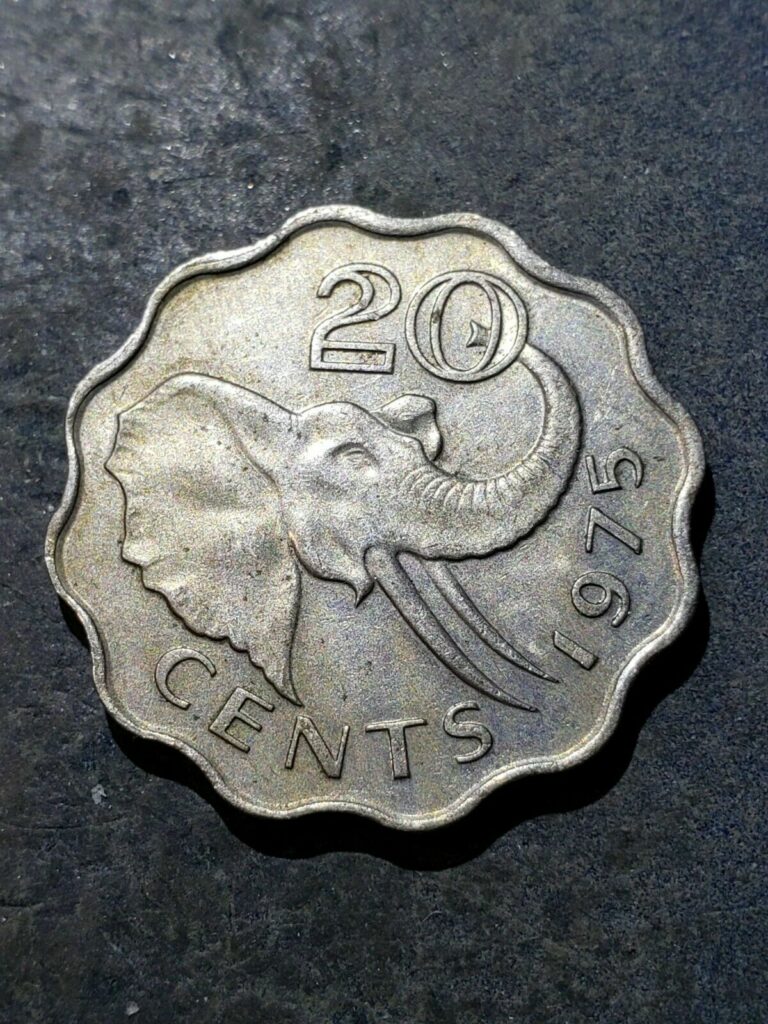 Read more about the article 1975 SWAZILAND 20 CENTS COIN ***Cool Elephant Coin*** #jan1