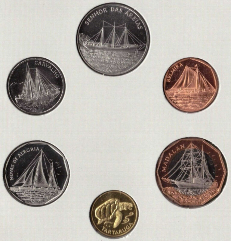 Read more about the article CAPE VERDE  Ship/Boats  Official Mint set of 6 Coins  1994  BU (Brilliant UNC)