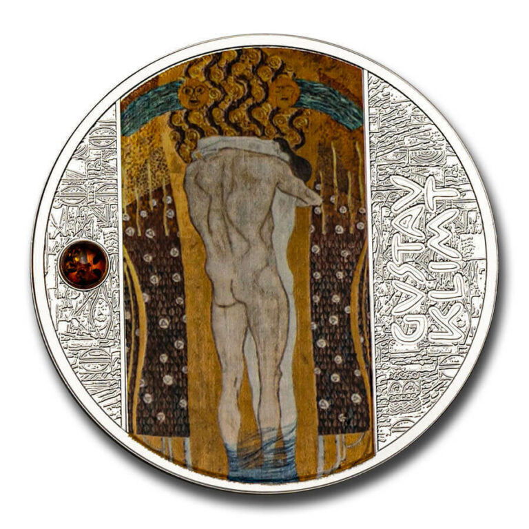 Read more about the article 2021 Cameroon Silver Gustav Klimt; Beethoven Frieze – SKU#238462