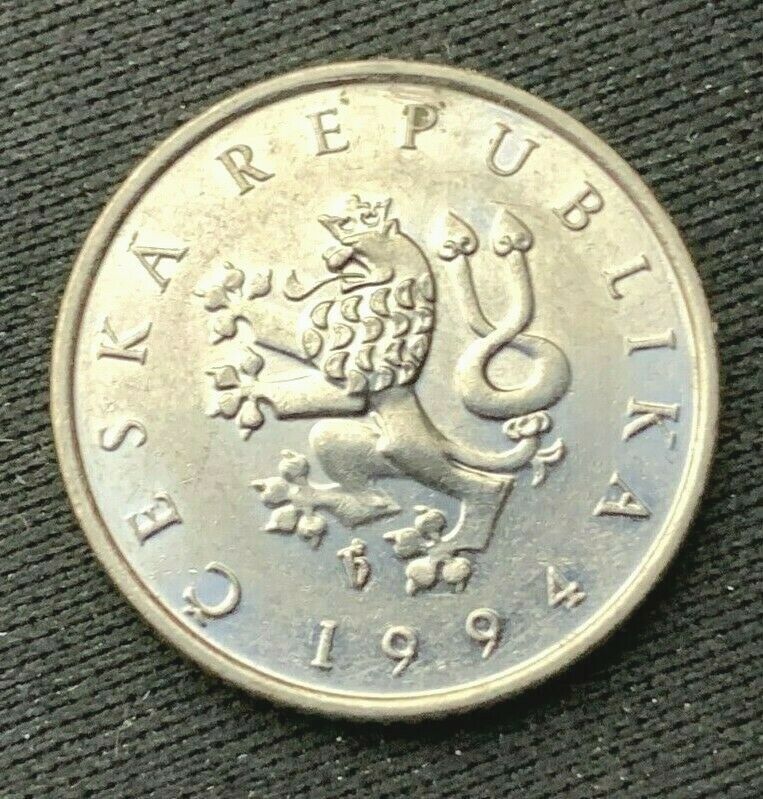 Read more about the article 1994 Czech Republic 1 Koruna Coin UNC    Nickel Clad Steel  World Coin    #K1325