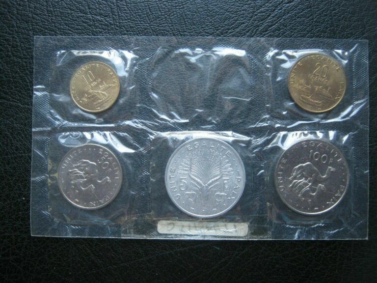 Read more about the article Djibouti 1991 Five Coin Collection Set: 5 10 20 50 and 100 Francs ~ Sealed Pack