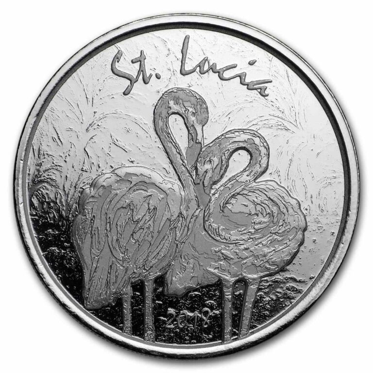 Read more about the article 2018 St. Lucia 1 oz Silver Pink Flamingo BU – SKU#182200