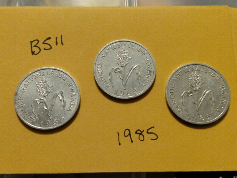 Read more about the article 🇷🇼🇷🇼🇷🇼 (3) 1985 Rwanda 1 Franc Coins 🇷🇼🇷🇼🇷🇼