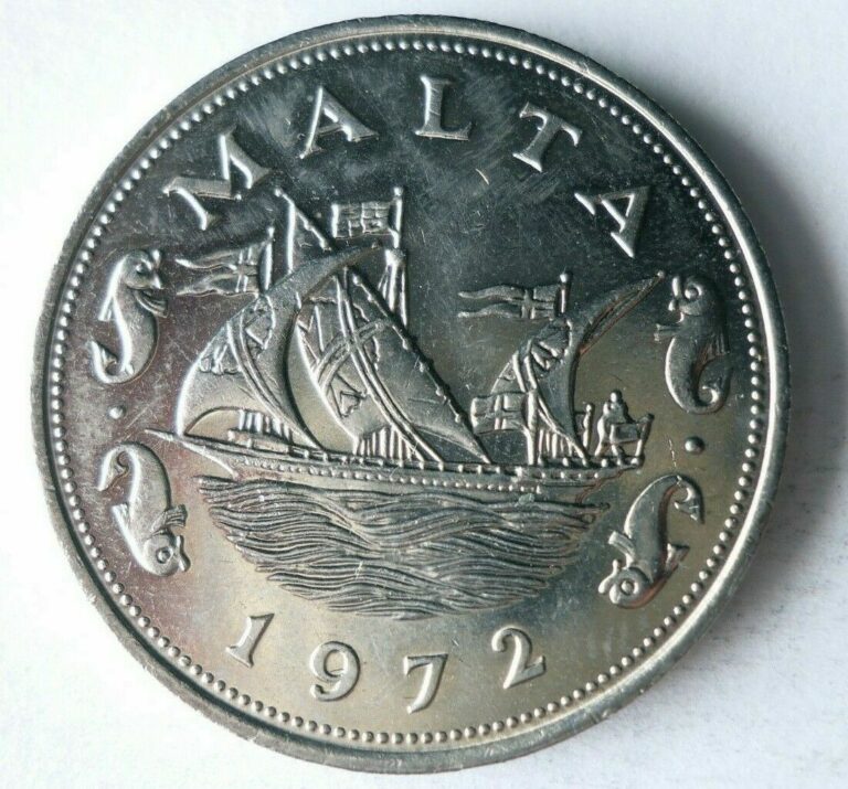 Read more about the article 1972 MALTA 10 CENTS – AU/UNC – Hard to Find Coin – Free Ship – Bin #401