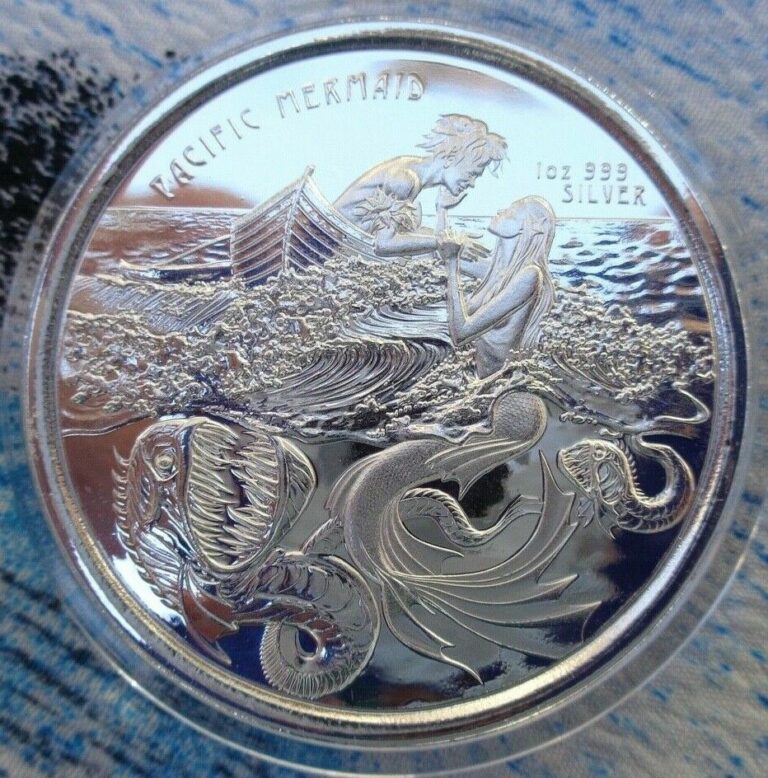 Read more about the article 2021 Samoa PACIFIC MERMAID 2 tala silver BU coin .999 fine silver