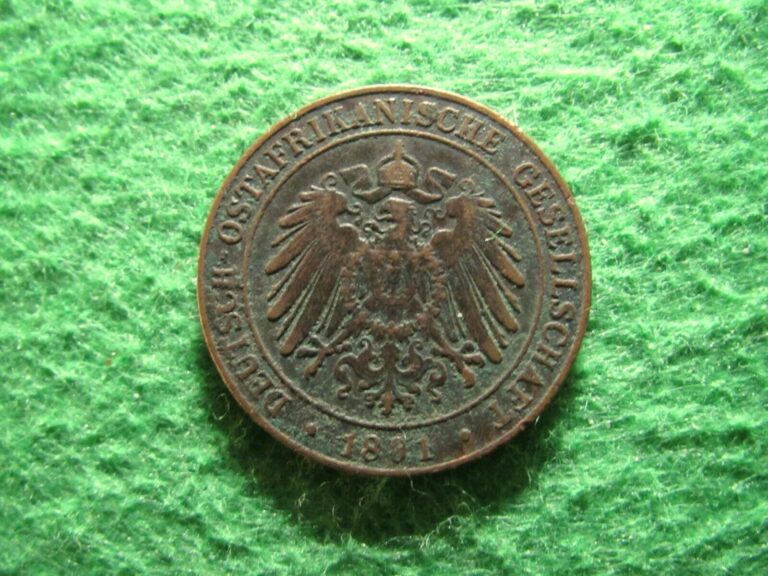 Read more about the article 1891 German East Africa – 1 Pesa  – High Grade