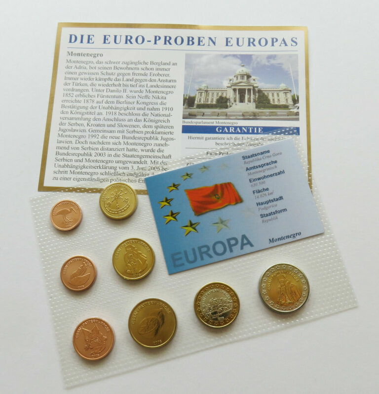 Read more about the article MONTENEGRO 2006 Црна Гора SET COINS EURO SPECIMEN PATTERN ESSAI PROTOTYPE BALKAN