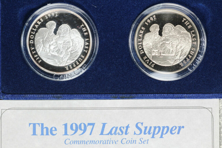 Read more about the article Set of 2 Last Supper Commemorative Coins 1997 Marshall Islands – $5  $50