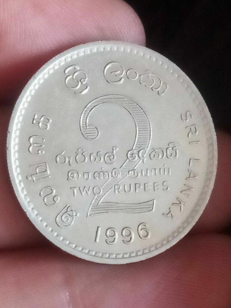 Read more about the article Coin  Sri Lanka  2 Rupees  1996  EF nearly UNC Copper-nickel  KM# 147 Kayihan