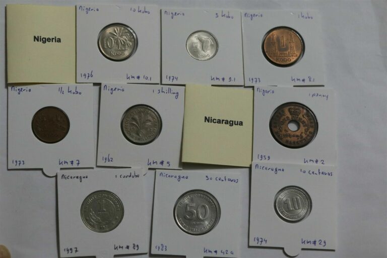 Read more about the article NIGERIA and NICARAGUA OLD COINS LOT B41 CM14-10