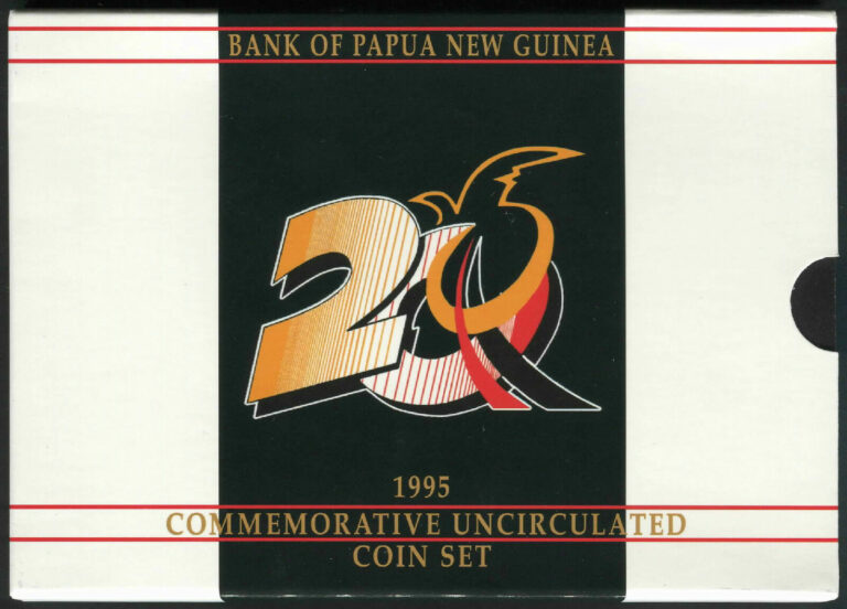 Read more about the article Papua New Guinea set of 6 coins 1 Toea – 1 Kina 1995 BU – Commemorative w/folder