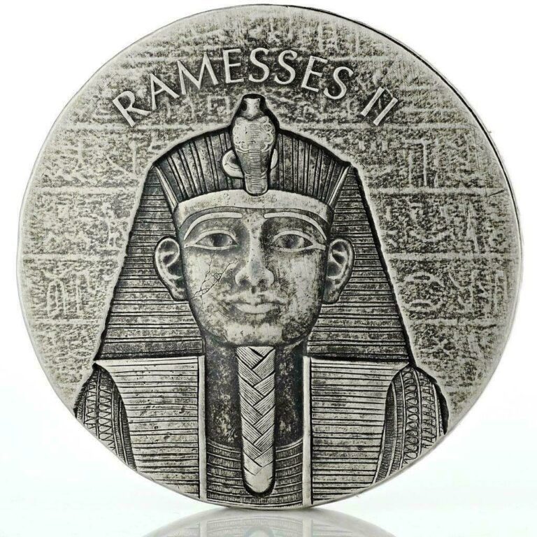 Read more about the article 2017 2 oz Ramesses II Egyptian Silver Coin .999 Silver BU Republic of Chad #A444