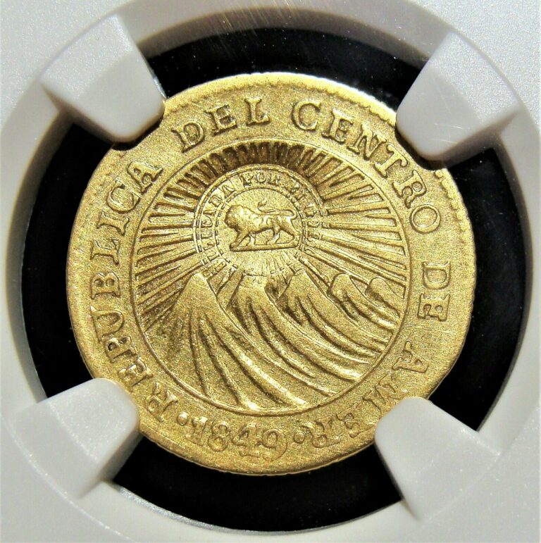 Read more about the article Costa Rica: Republic gold Counterstamped Escudo ND (1849-1857) XF45 NGC.