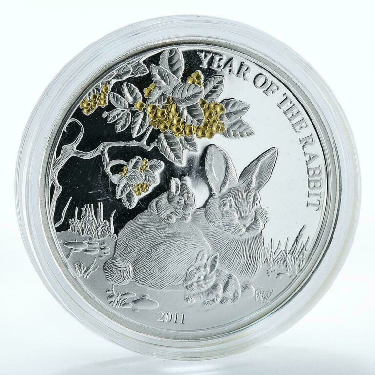 Read more about the article Togo 1 000  francs Year of the Rabbit Chinese calendar animals silver coin 2011
