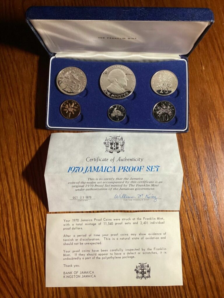 Read more about the article Jamaica 1970 Proof Set Coins in original Box