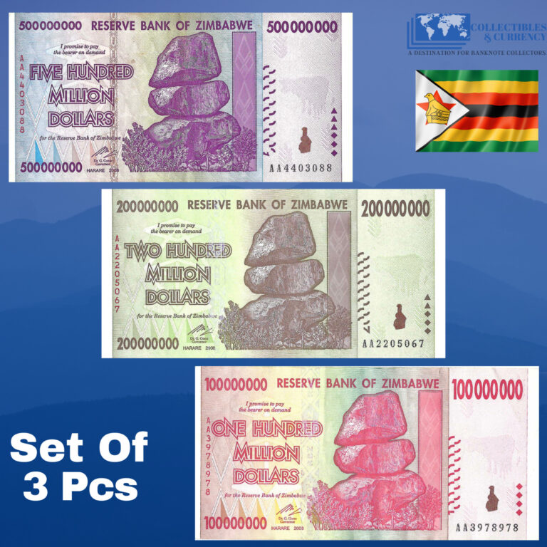 Read more about the article ZIMBABWE 100  200  500 Million Dollars 2008  USED Condition  [TRILLION 50 100]