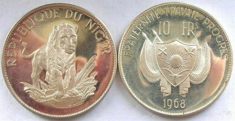 Read more about the article Niger 1968 Lion 10 Francs Silver Coin