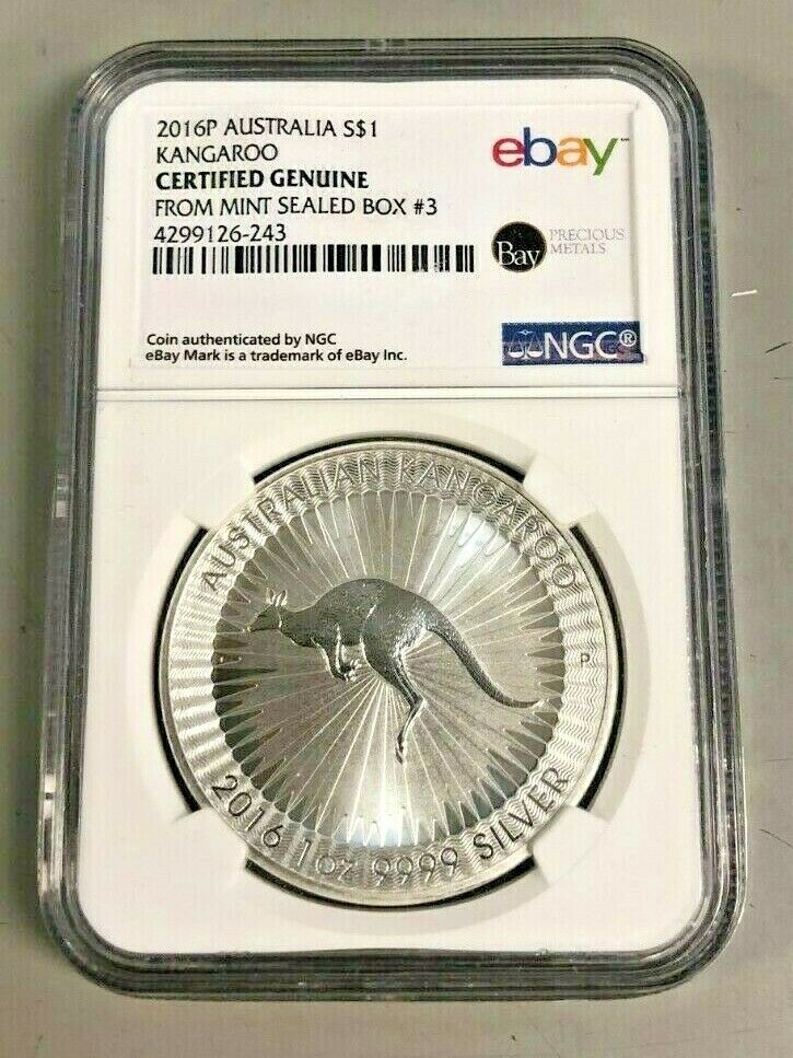 Read more about the article 2016 Silver Australia Kangaroo 1 oz. .999 fine NGC eBay Label 1oz Coin