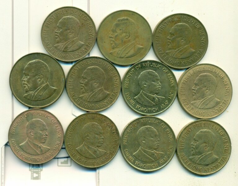 Read more about the article 11 LARGE 10 CENT COINS..KENYA..3 TYPES..1966/68/69/70/71/77/78/80/84/89/91
