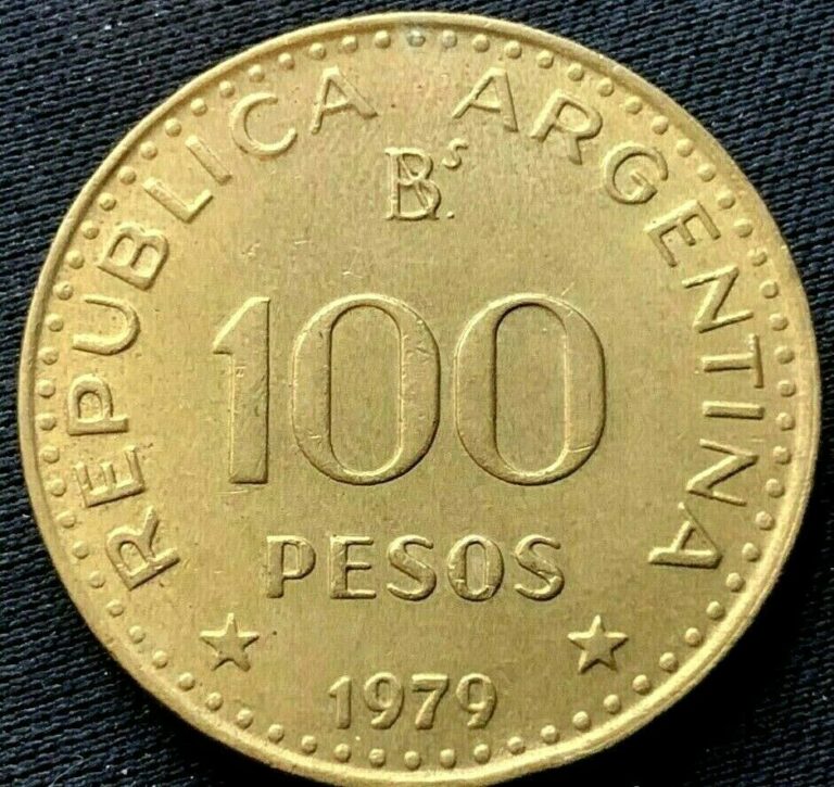 Read more about the article 1979 Argentina 100 Pesos Coin UNC +    Higher Grade Coin     #K916