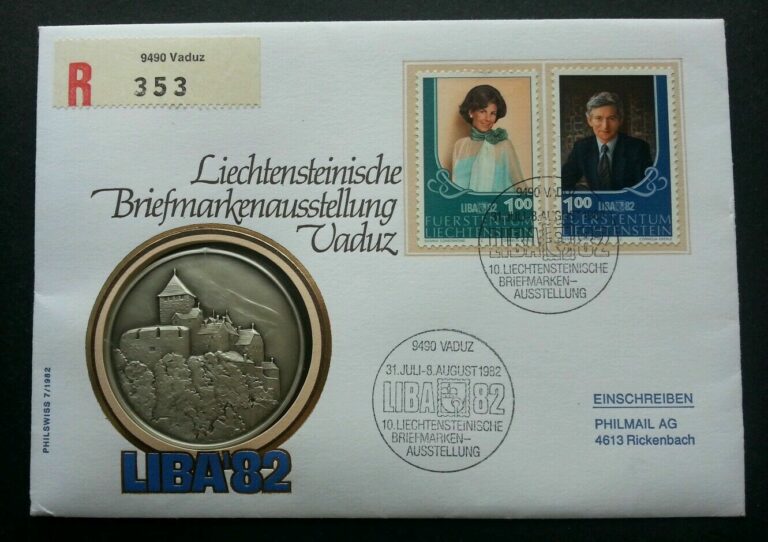 Read more about the article Liechtenstein Stamp Exhibition LIBA 1982 FDC (coin cover) *see description