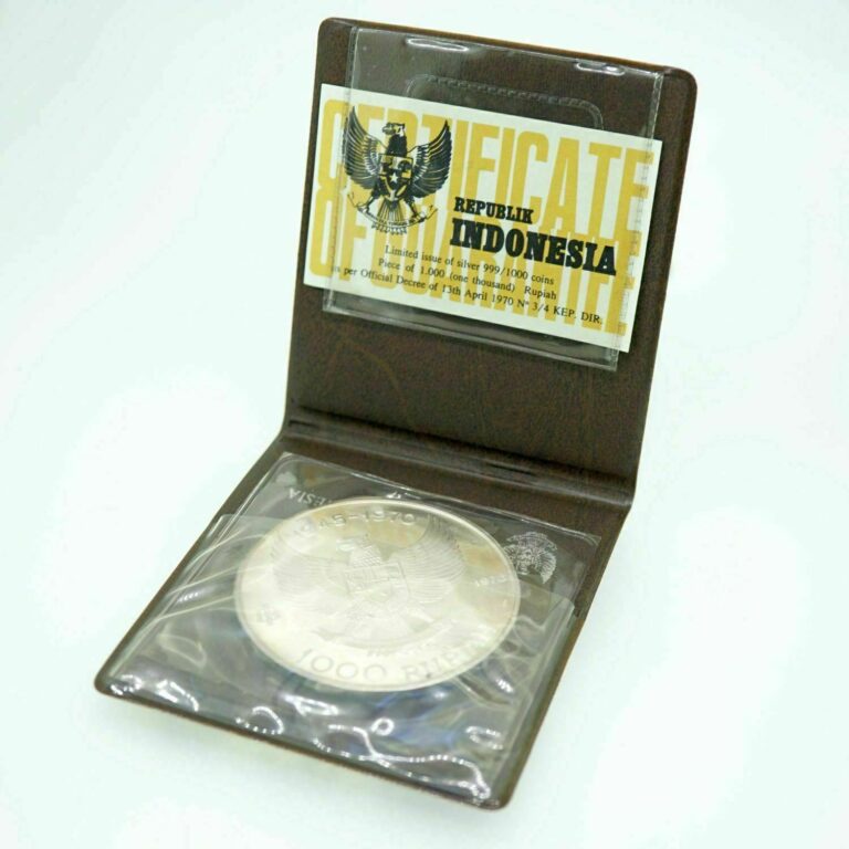 Read more about the article 1970 Indonesia Silver Proof 1000 Rupiah Sudirman – Wallet w/ COA – Ship Free USA