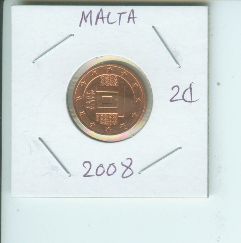 Read more about the article 2008 MALTA 2€-Cents  2-€-Cents 2 Euro-Cents Coin  !!