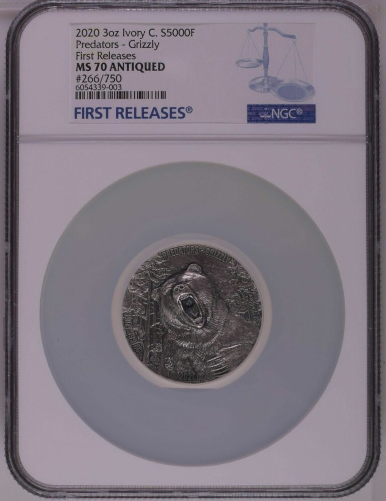 Read more about the article NGC MS70 Ivory Coast Côte d’Ivoire 2020 Predator Grizzly Silver Coin 3oz S5000F