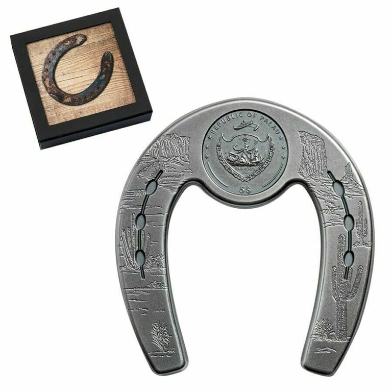 Read more about the article 2021 Palau 1 oz Silver Antique Finish Horseshoe Shaped Coin