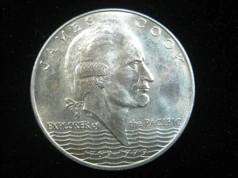 Read more about the article SAMOA $1 DOLLAR 1970 CAPTAIN JAMES COOK 1770 BU CROWN 328# MONEY COIN