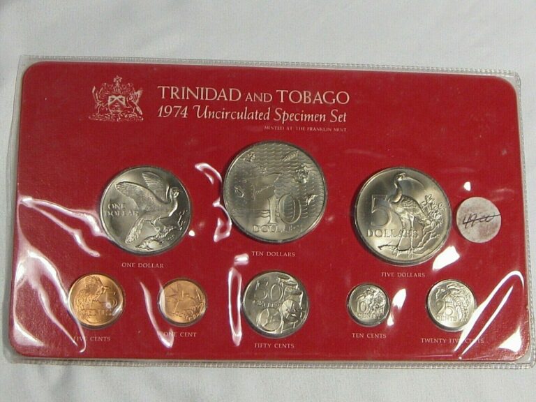 Read more about the article Scarce 1974 Trinidad and Tobago 8 Coin Uncirculated Specimen Set 3258 Minted.  #22