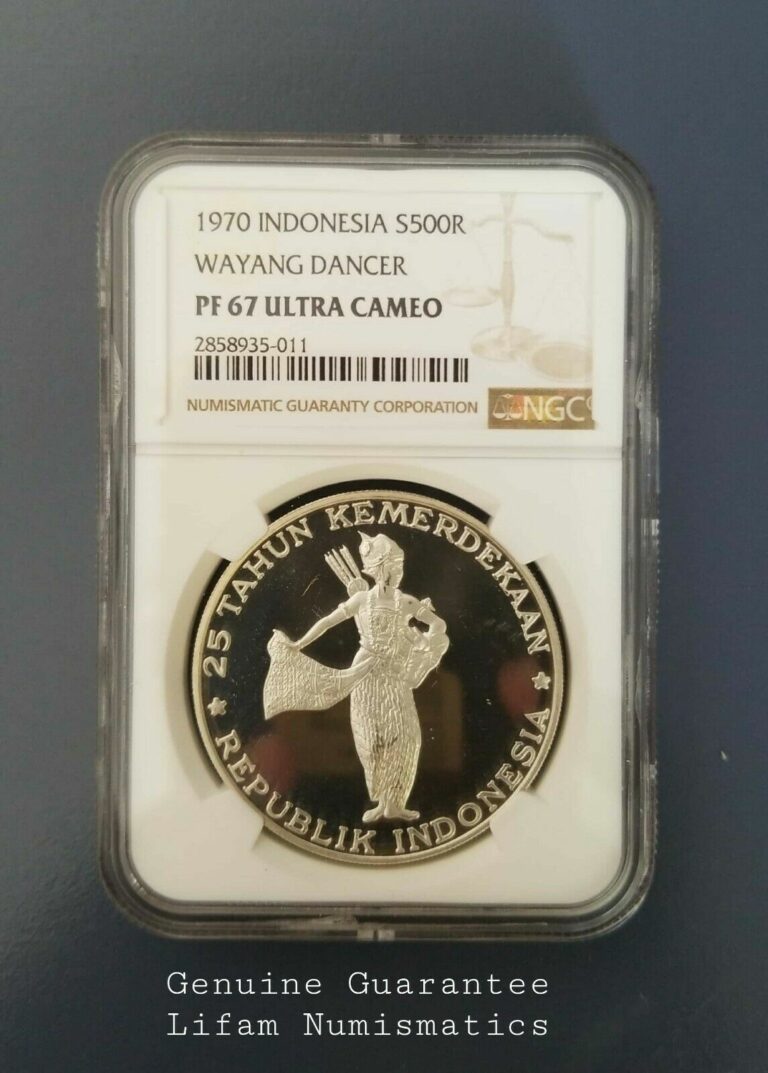 Read more about the article INDONESIA 1970 SILVER 500 RUPIAH WAYANG DANCER NGC PF67 UC (buy house Edition)