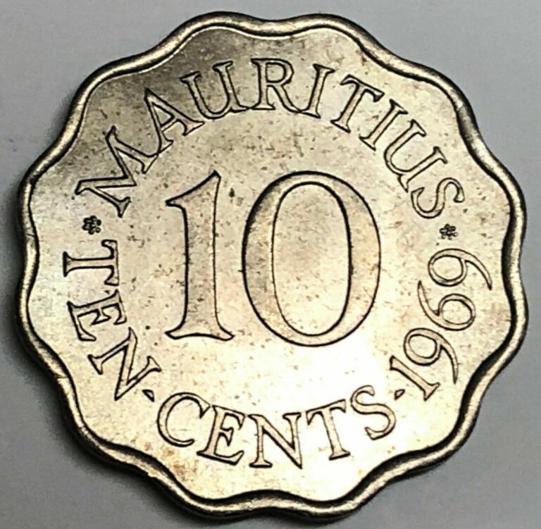 Read more about the article # C3360     MAURITIUS     COIN      10  CENTS    1969  Unc.